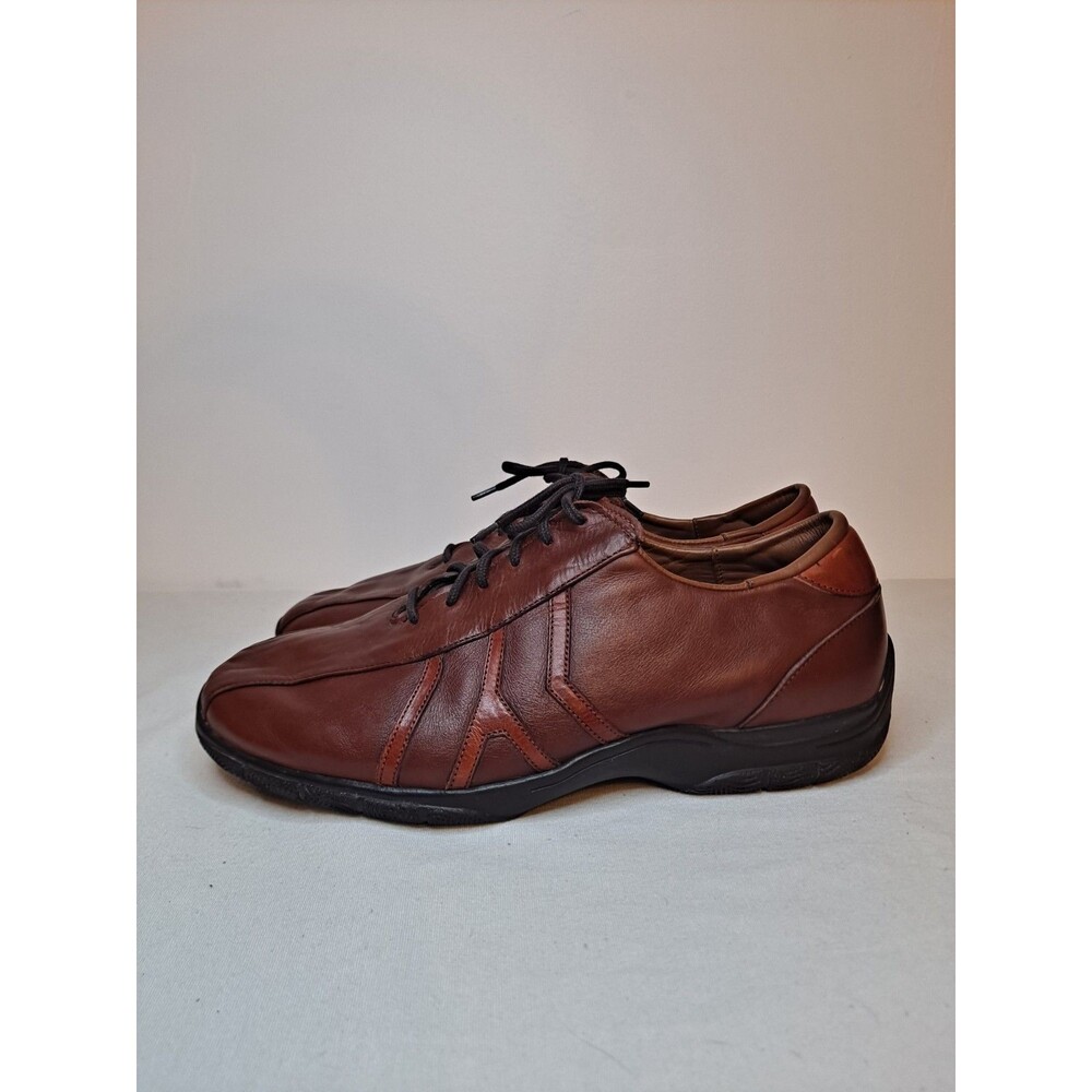 Allen Edmonds Men's Traveler Walking Shoes Size 10.5 Brown Leather Bicycle Toe